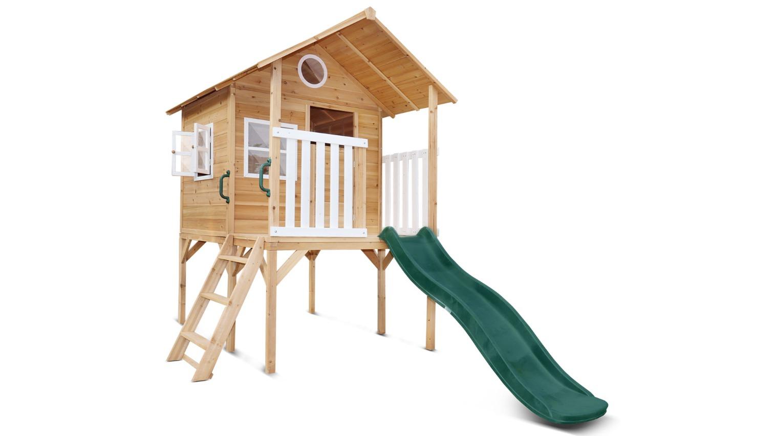 Lifespan Kids Archie Elevated Cubby House with Green Slide