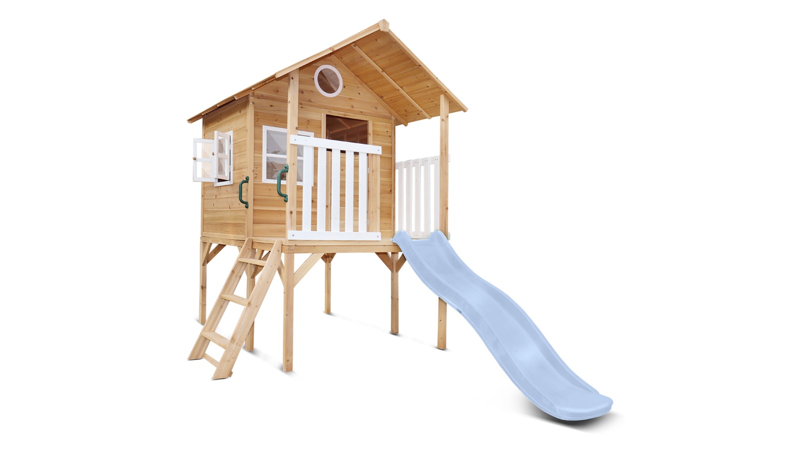 Lifespan Kids 1.8m Archie Elevated Cubby House with Slide - Pastel Blue
