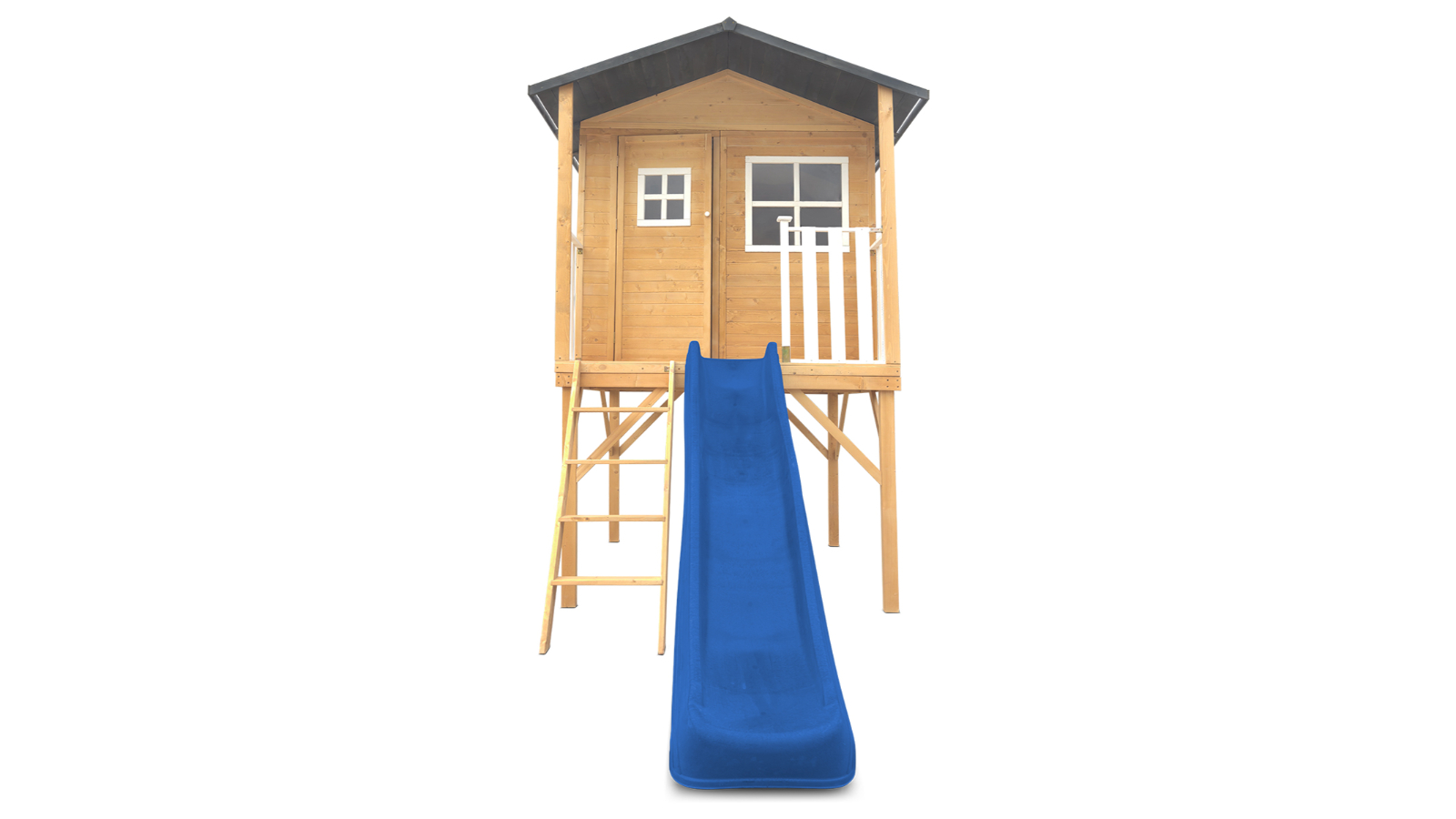 Lifespan Kids Burleigh Cubby House with 2.2m Slide - Blue