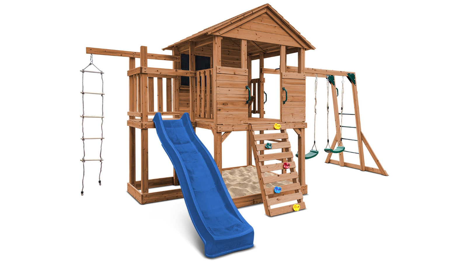 Lifespan Kids 2.2metre Kingston Cubby House with Slide - Blue