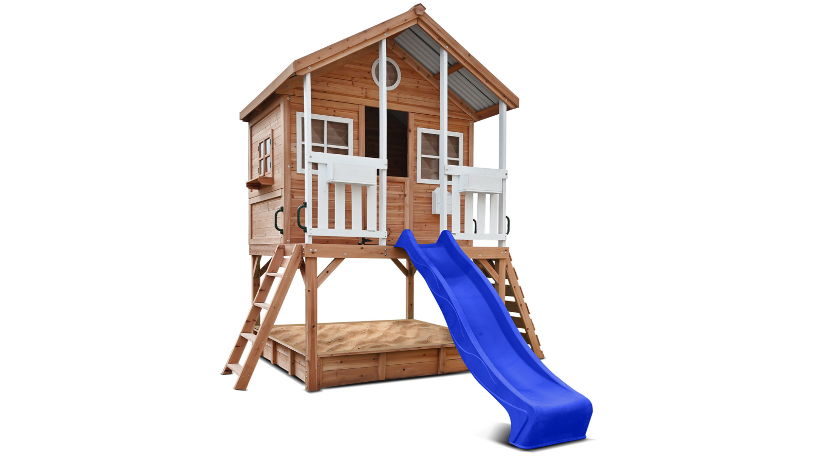 Lifespan Kids Winchester Cubby House with 1.2metre Platform and 2.2metre Slide - Blue