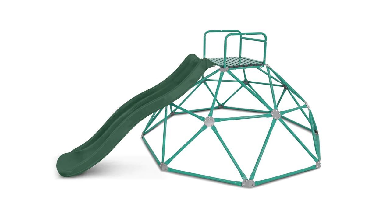 Lifespan Kids Summit 2m Dome Climber + 1.8m Slide - Green