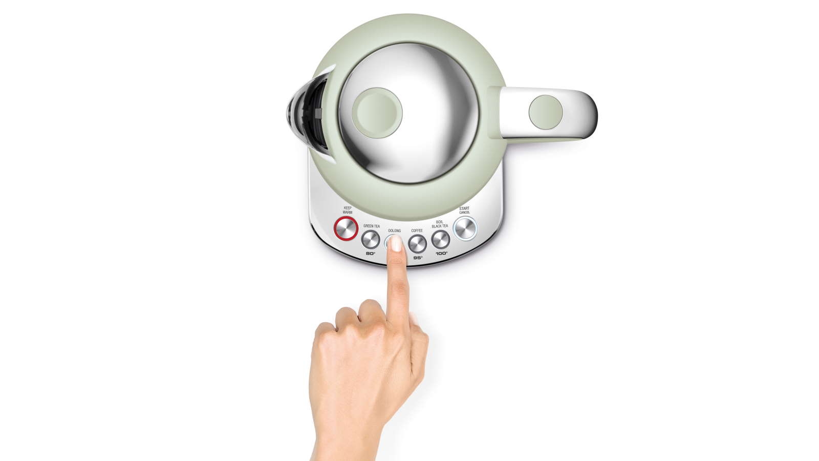 Breville the TempSet 1.7L Kettle Sage Green Harvey Norman