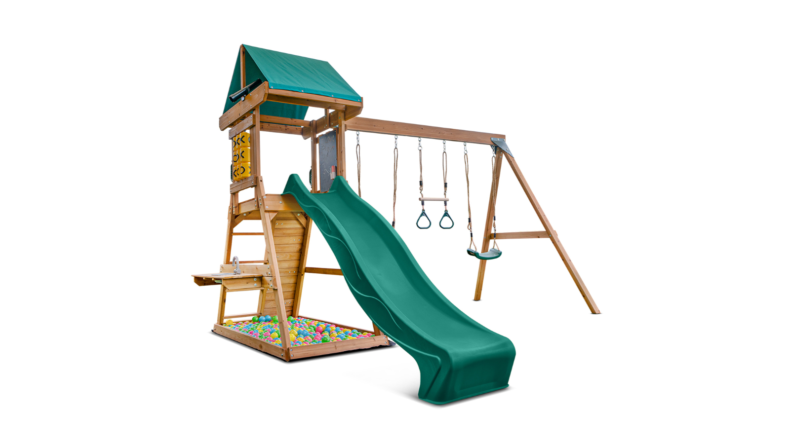 Lifespan Kids Birmingham Play Centre Set with Green Slide - 2.2metre