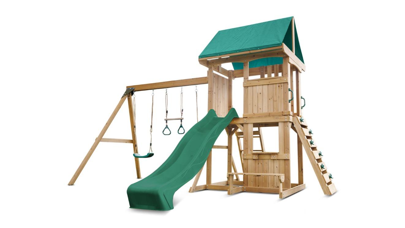 Lifespan Kids Carindale Play Centre Set with Green Slide - 2.2metre