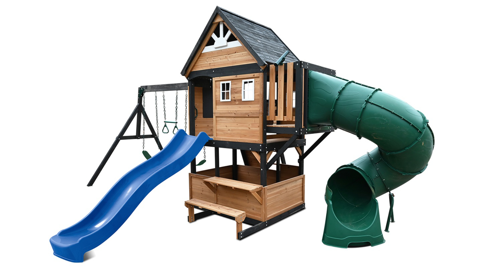 Lifespan Kids 2.2metre Claremont Swing Set and Play Centre with Slide - Blue