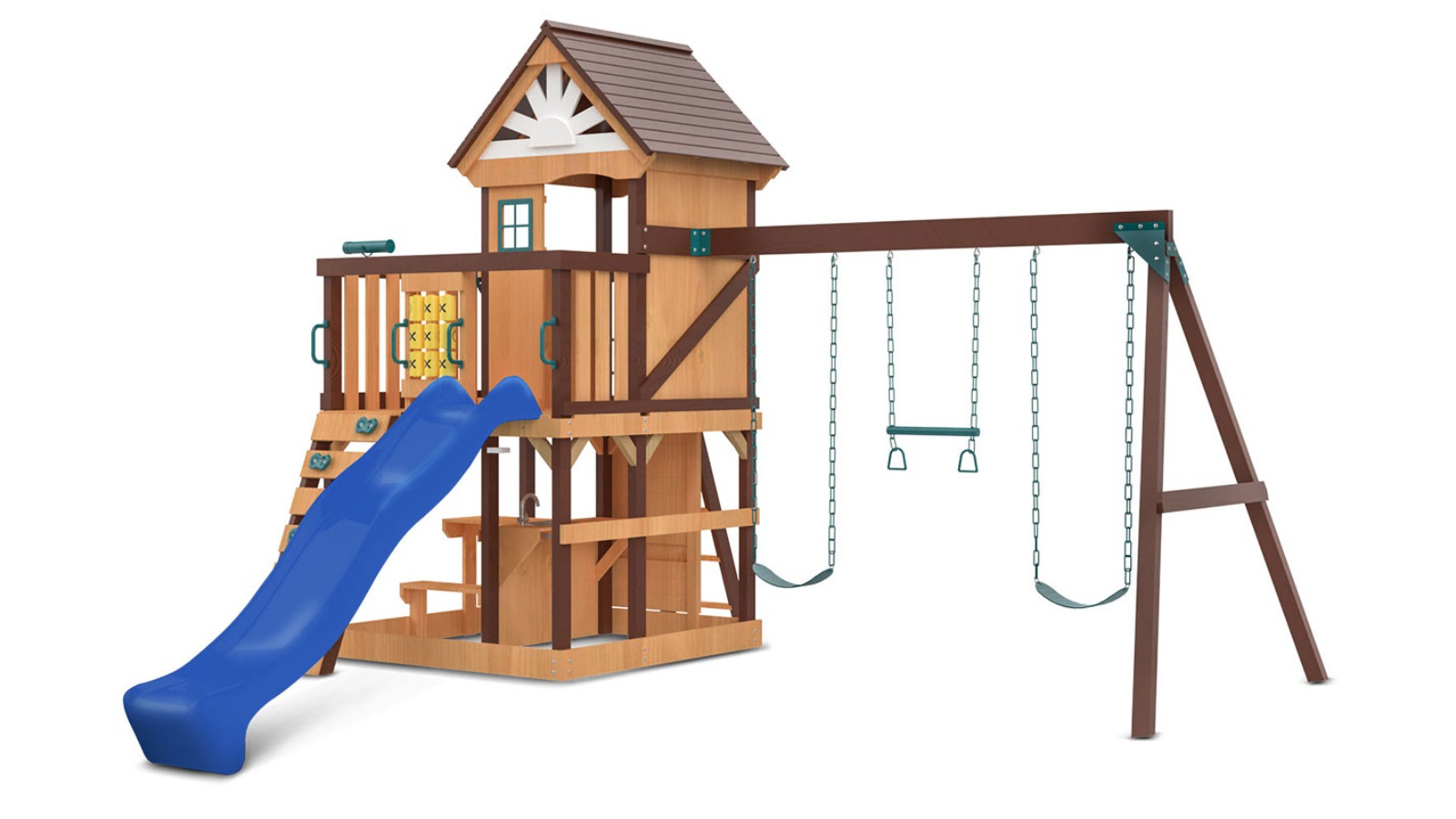 Lifespan Kids 2.2metre Coventry Swing Set and Play Centre with Slide - Blue