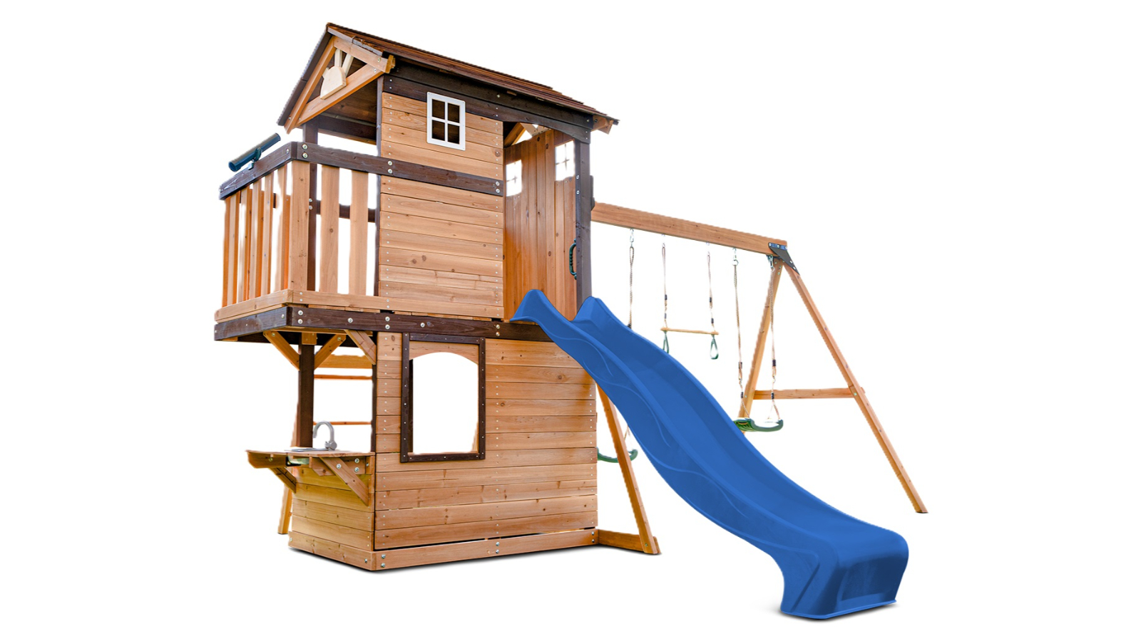 Lifespan Kids 2.2metre Darlington Swing Set and Play Centre with Slide - Blue