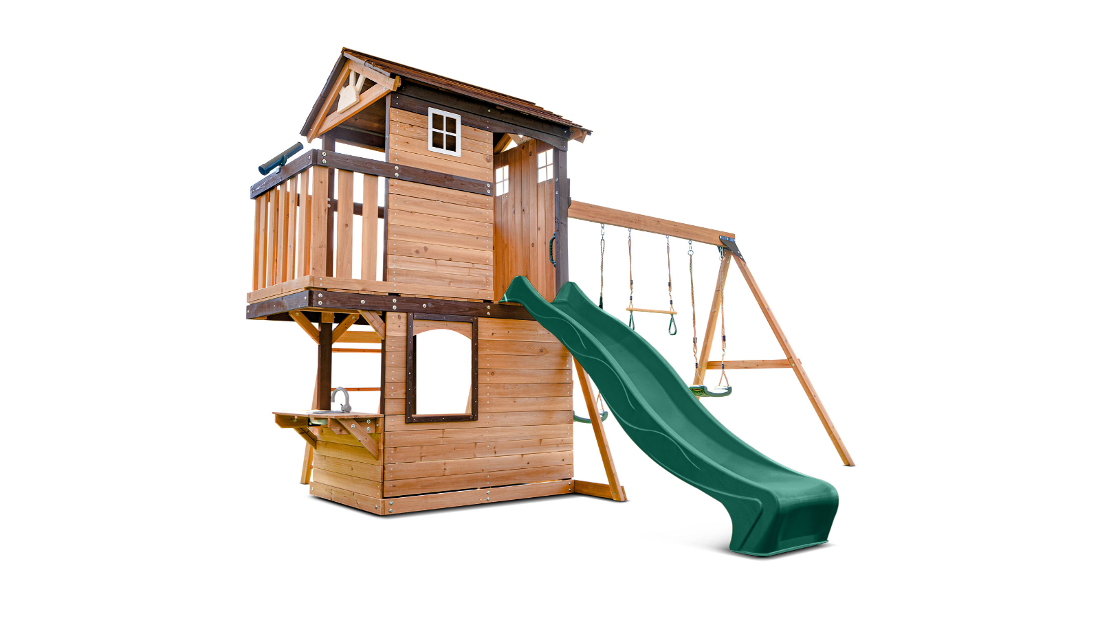 Lifespan Kids Darlington Play Centre Set with Green Slide - 2.2metre