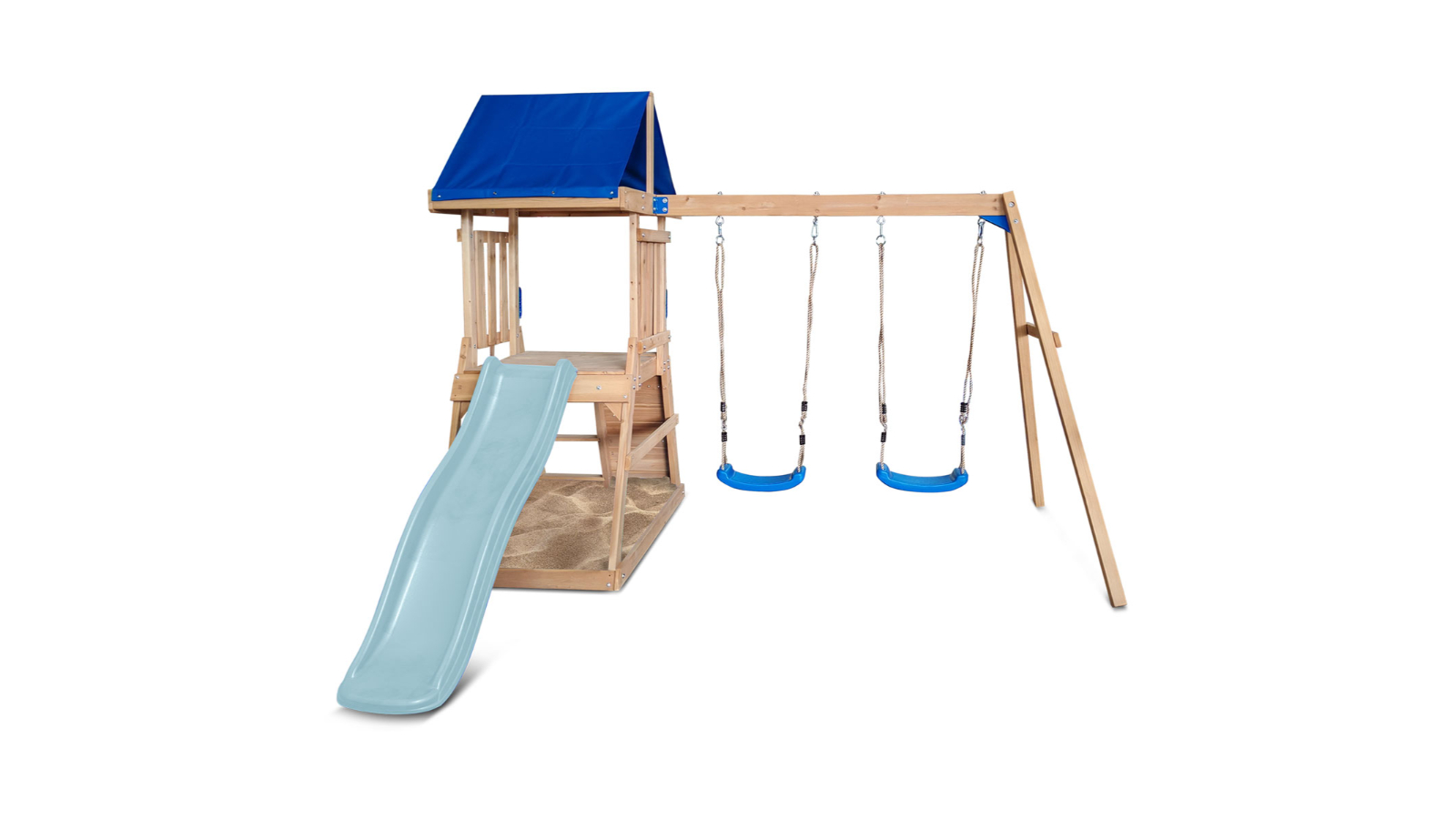 Lifespan Kids Hazelbrook Swing Set and Play Centre with Slide - Pastel Blue