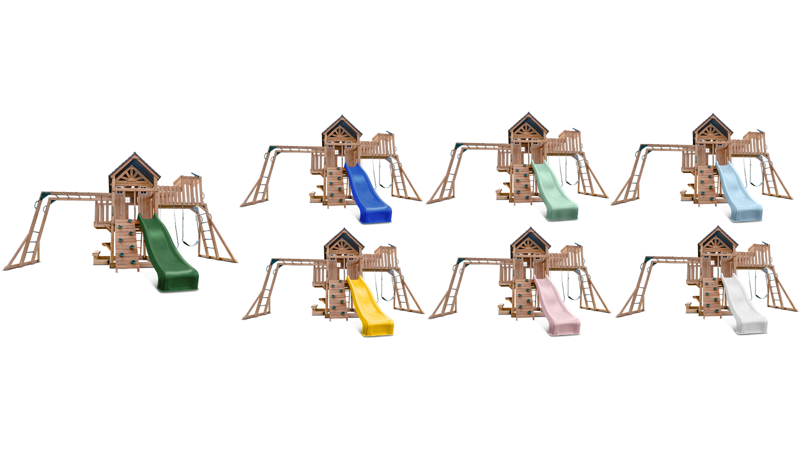 Lifespan Kids 2.2metre Kensington Swing Set Monkey Bars and Play Centre with Slide