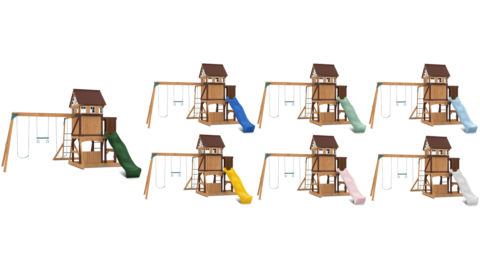 Lifespan Kids 2.2metre Meer Brook Swing Set Monkey Bars and Play Centre with Slide