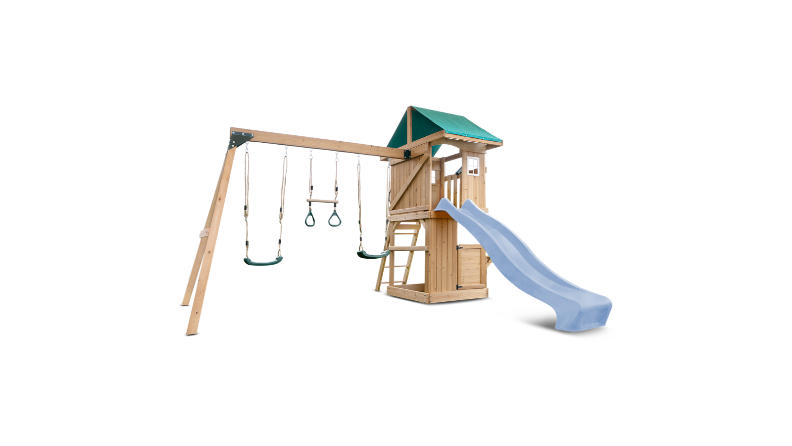 Lifespan Kids 2.2metre Montrose Swing Set and Play Centre with Slide - Pastel Blue