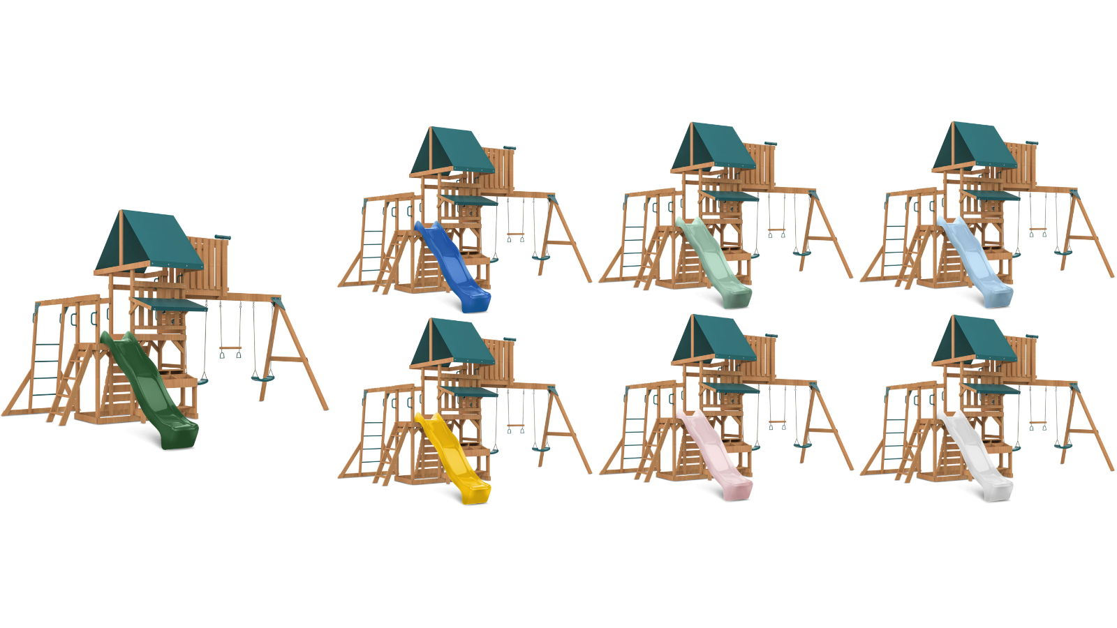 Lifespan Kids 2.2metre Walton Swing Set Monkey Bars and Play Centre with Slide