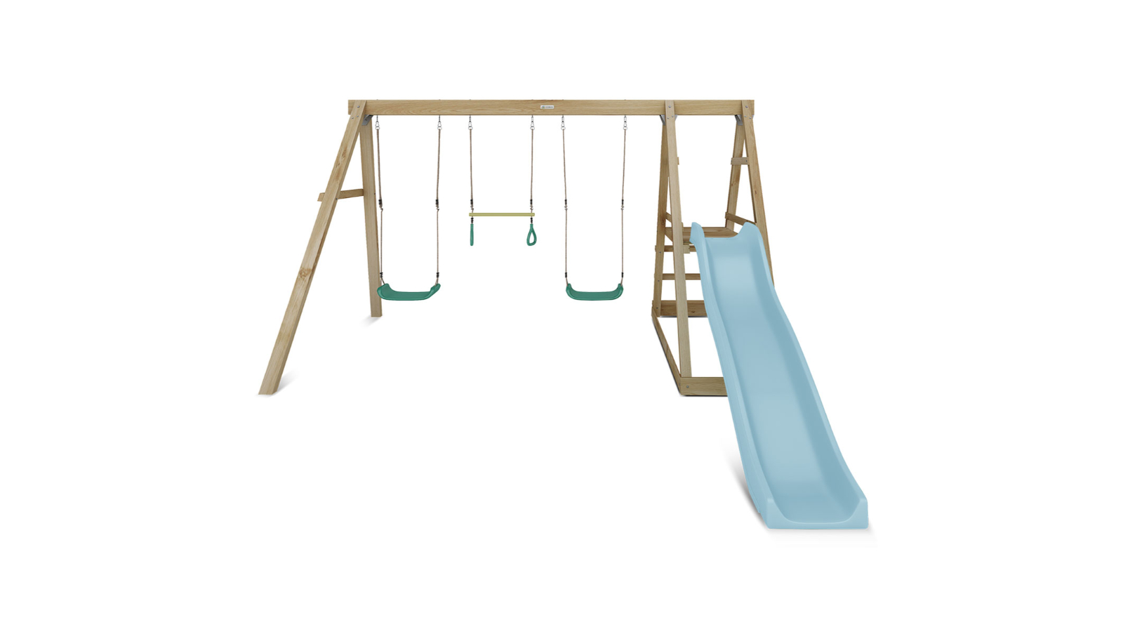 Lifespan Kids Winston Swing Set with Climb and Slide - Pastel Blue