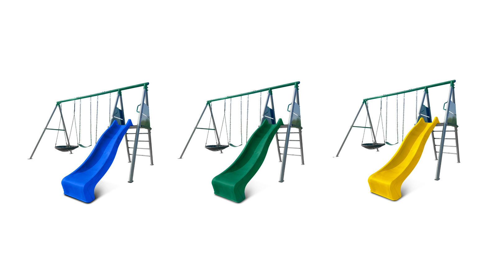 Lifespan Kids 2.2metre Europa Commercial Steel Swing Set with Slide