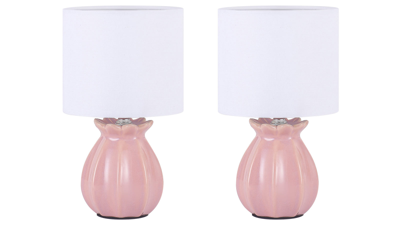 Lexi Lighting Set of 2 Blossom Ceramic Table Lamp - Blush