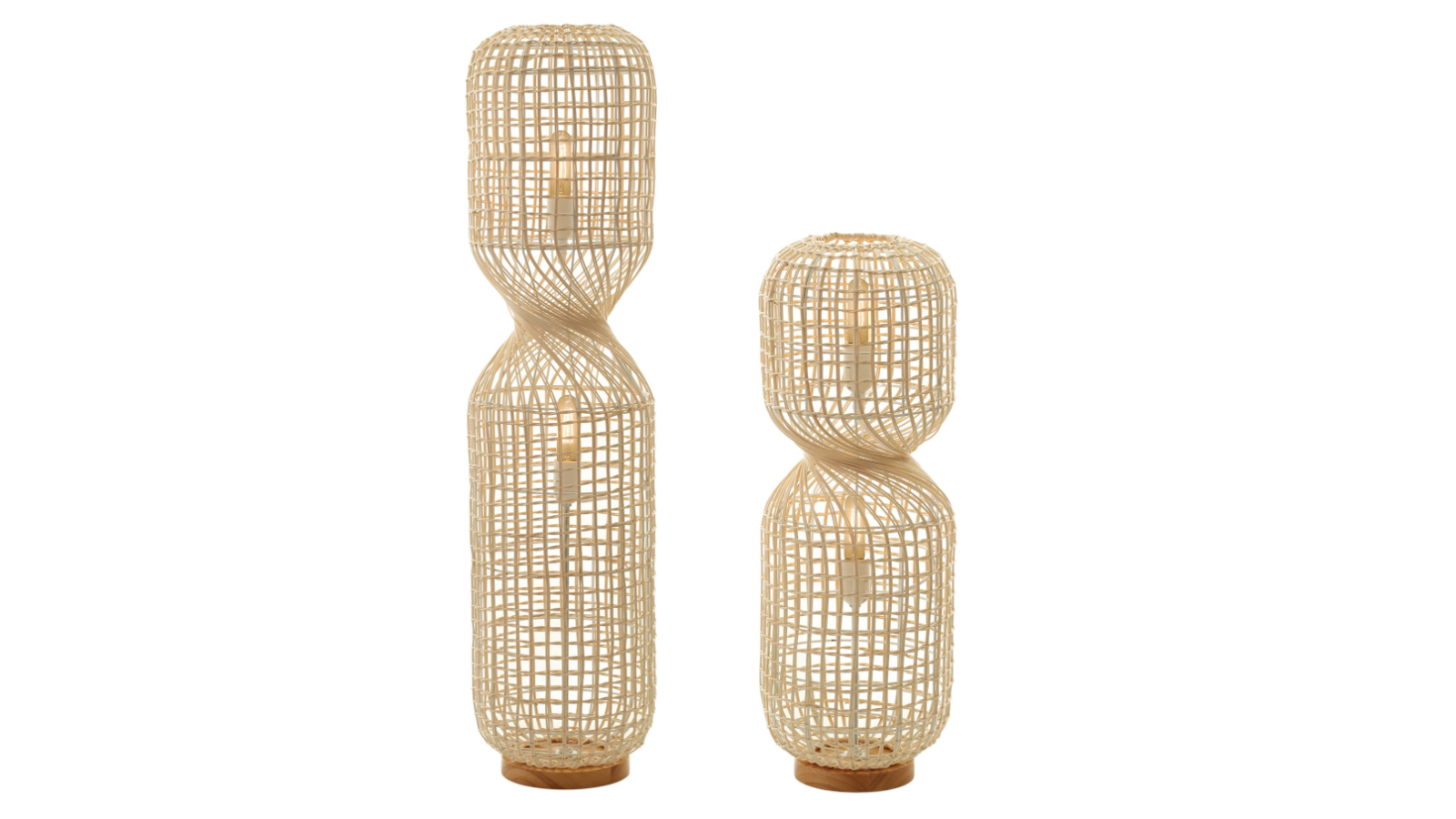 Lexi Lighting Twirla Rattan Floor Lamp