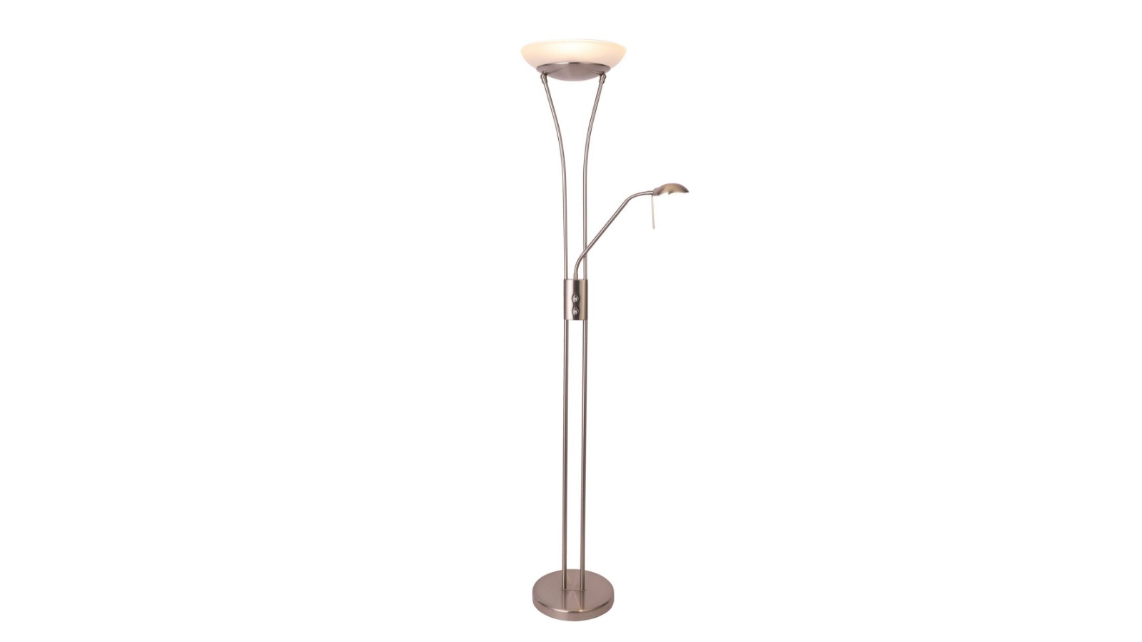 Lexi Lighting Reed LED Mother and Child Floor Lamp - Satin Chrome