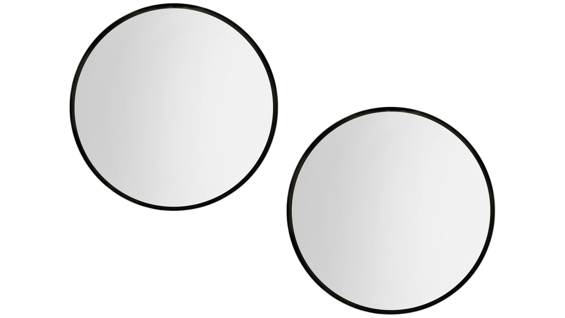Embellir 60cm 2 Wall Round Mirror - Black