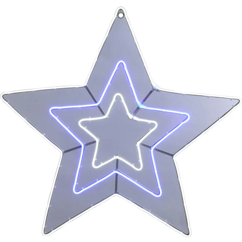 Lexi Lighting 80cm Neon Nested Stars - Blue/White