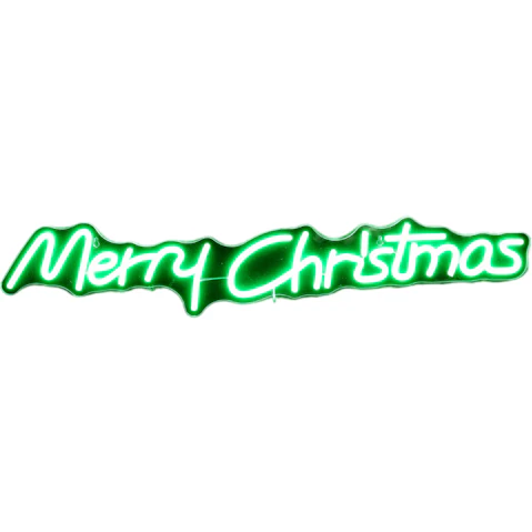 Lexi Lighting 80x15cm Merry Christmas Neon Sign - Green