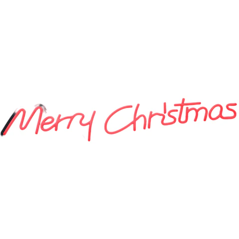 Lexi Lighting 80x15cm Merry Christmas Neon Sign - Red