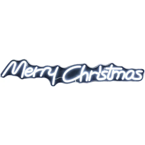 Lexi Lighting 80x15cm Merry Christmas Neon Sign - White