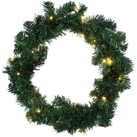 Lexi Lighting Pre-Lit Timberland Spruce Wreath