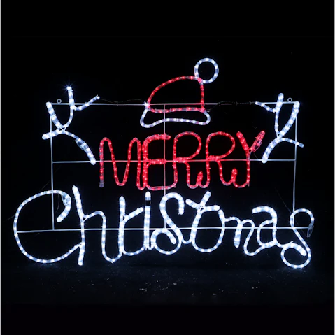 Lexi Lighting Merry Christmas Rope Light Silhouette - 1.2metre