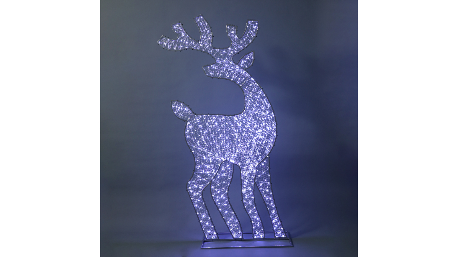 Lexi Lighting 2D 1.8metre Mesh Reindeer with Twinkle LED - White