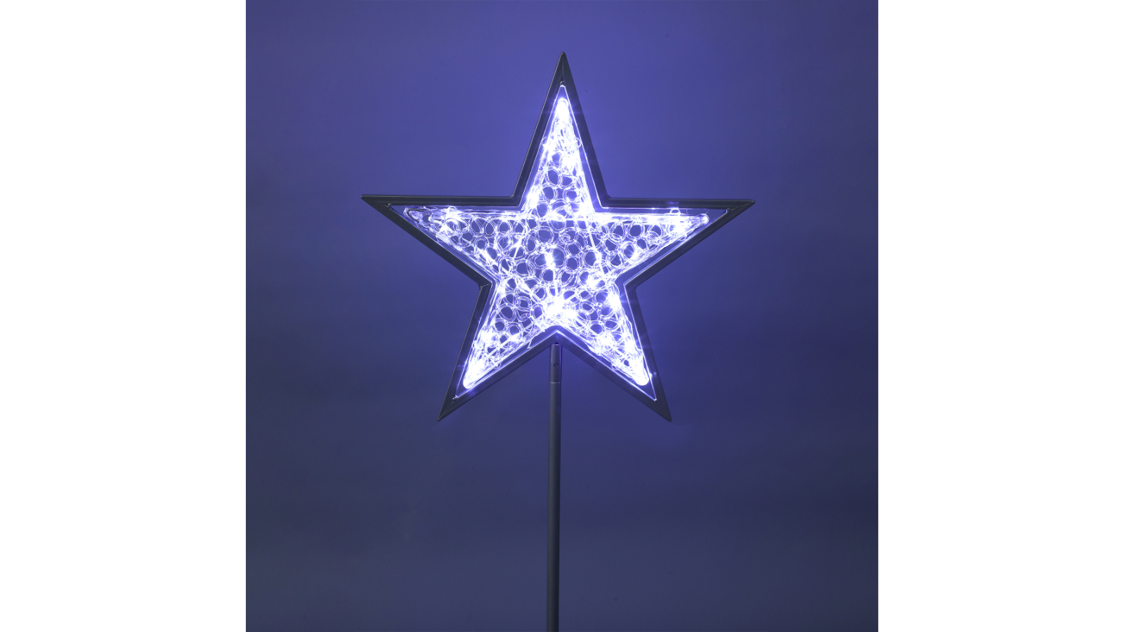Lexi Lighting 2D Standing Mesh Star with Twinkle LED - White
