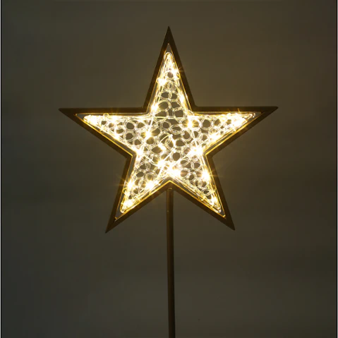 Lexi Lighting 2D Standing Mesh Star with Twinkle LED - Warm White