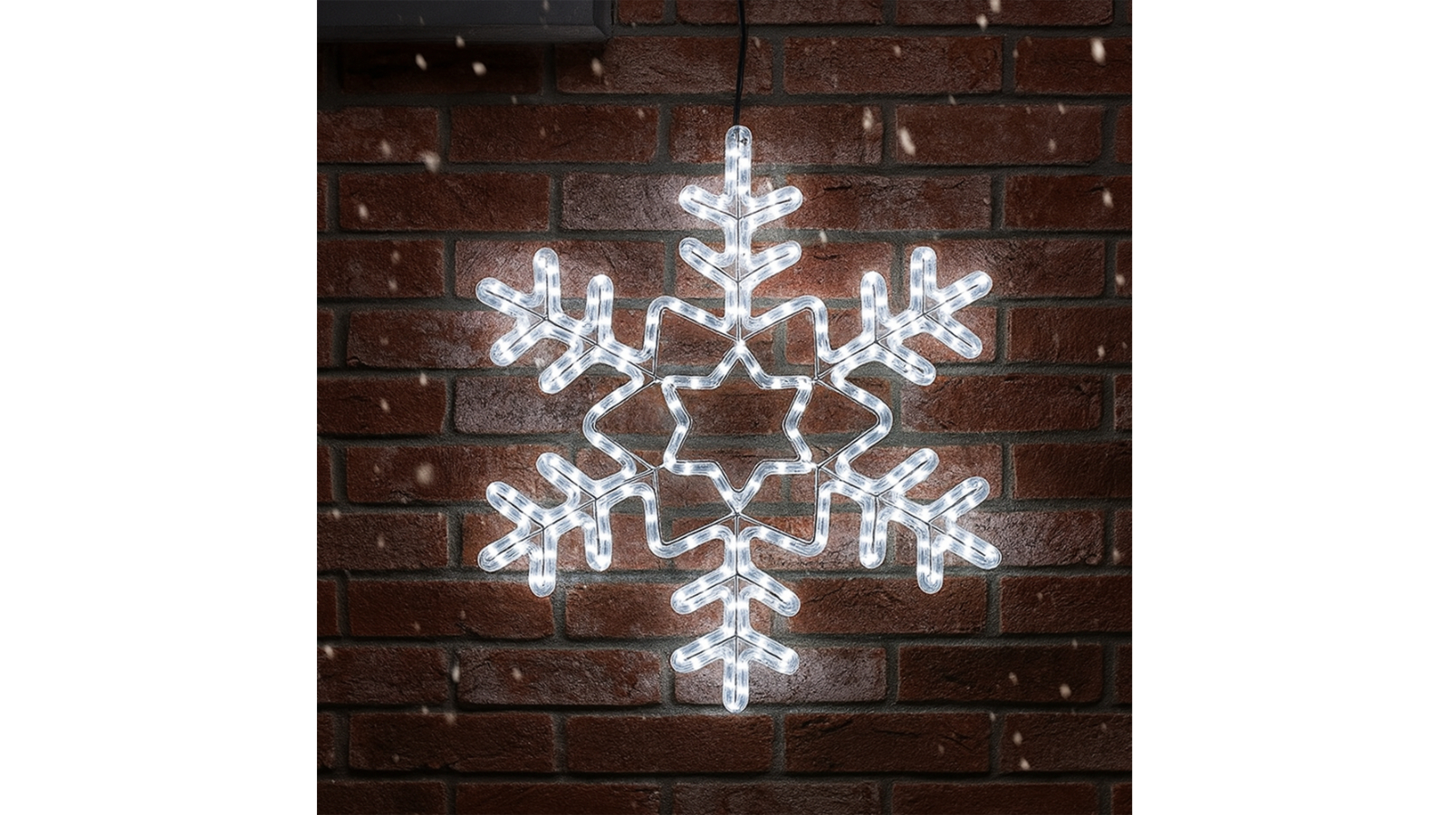 Lexi Lighting 60cm Snowflake Rope Light Silhouette - White