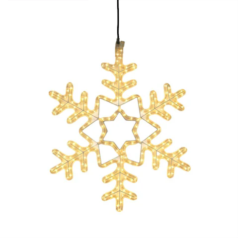 Lexi Lighting 60cm Snowflake Rope Light Silhouette - Warm White