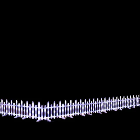 Lexi Lighting LED Pre-Lit Fence - White