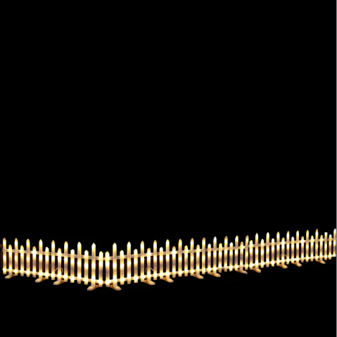 Lexi Lighting 3 Colour Option LED Pre-Lit Fence - Warm White