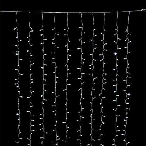 Lexi Lighting 800 Crazy Twinkle Curtain Lights - White