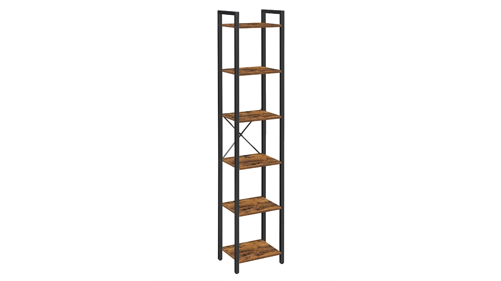 Vasagle 6Tier Rustic Bookshelf Brown/Black Harvey Norman