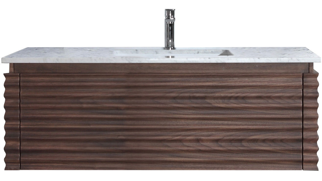 Parisi Loom 1200mm Black Walnut Wall Cabinet with Wash Basin