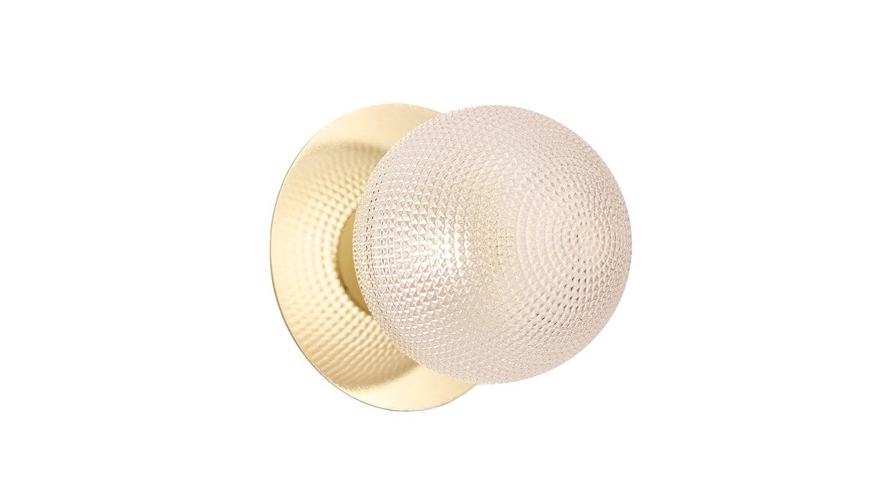 Lexi Lighting Odessa Diamond Cut Glass Warm White LED Wall Light with Gold Base - Small