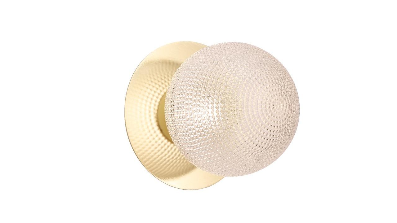 Lexi Lighting Odessa Diamond Cut Glass Warm White LED Wall Light with Gold Base - Large