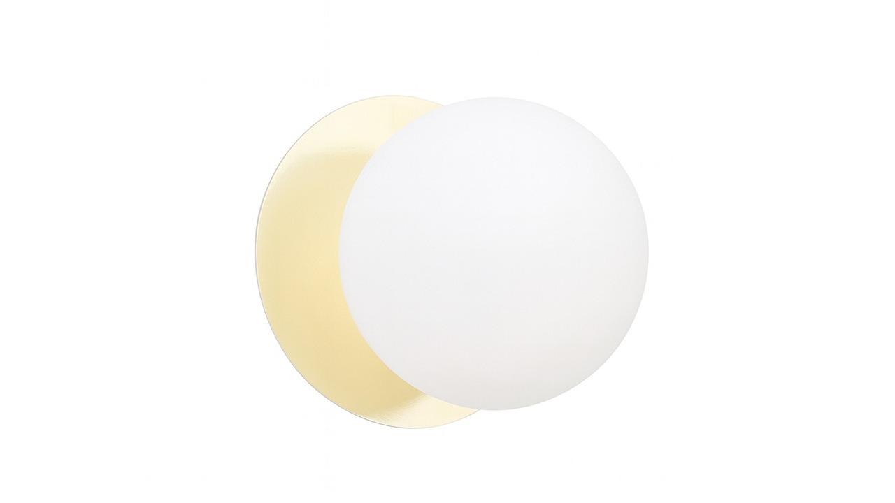 Lexi Lighting Odessa Opal Frosted Glass White LED Wall Light with Gold Base - Large