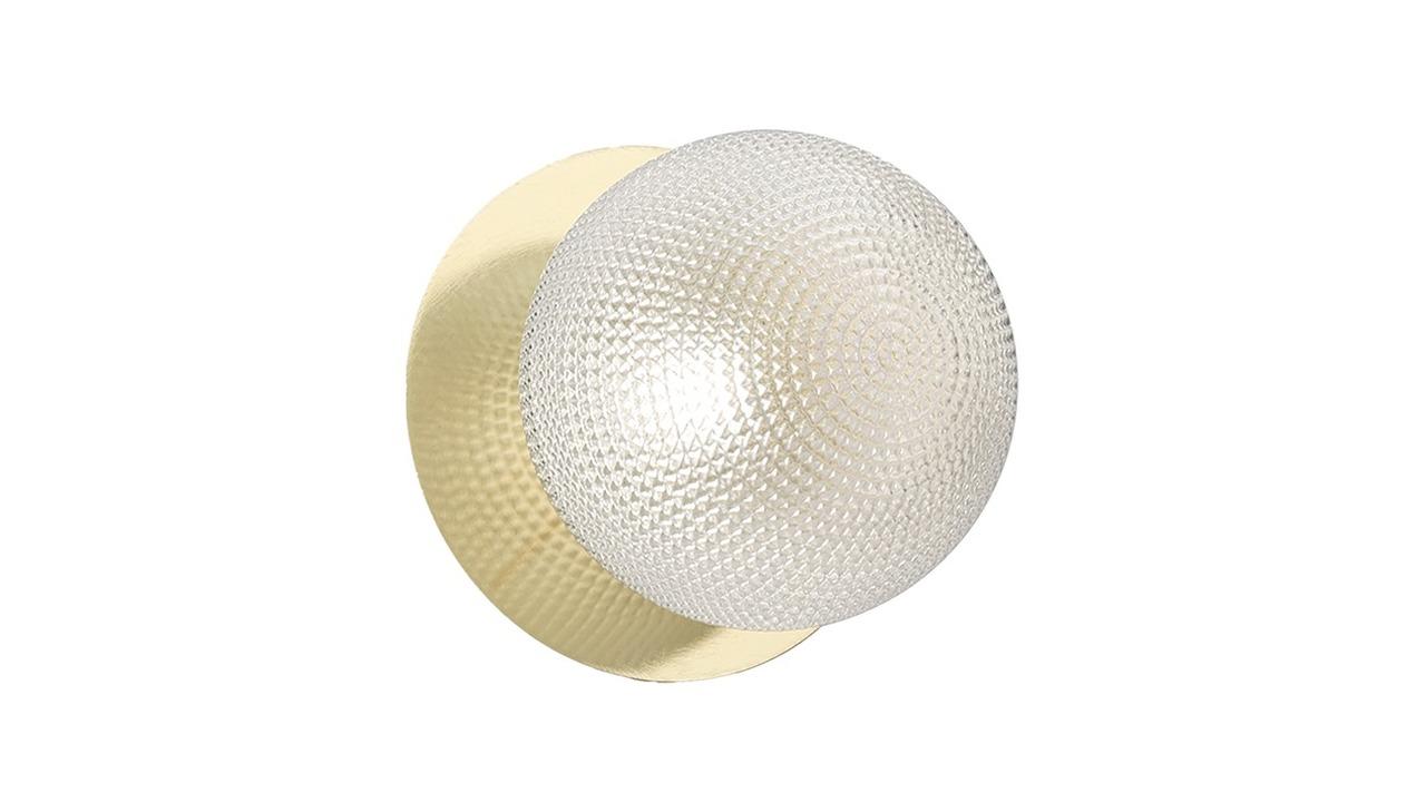 Lexi Lighting Odessa Diamond Cut Glass White LED Wall Light with Gold Base - Large