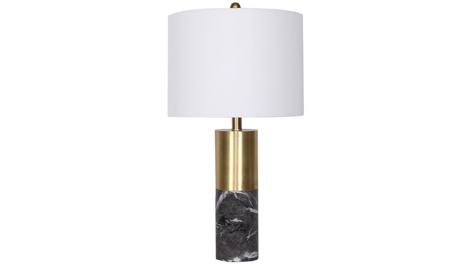 Sarantino Metal Marble Table Lamp - Black