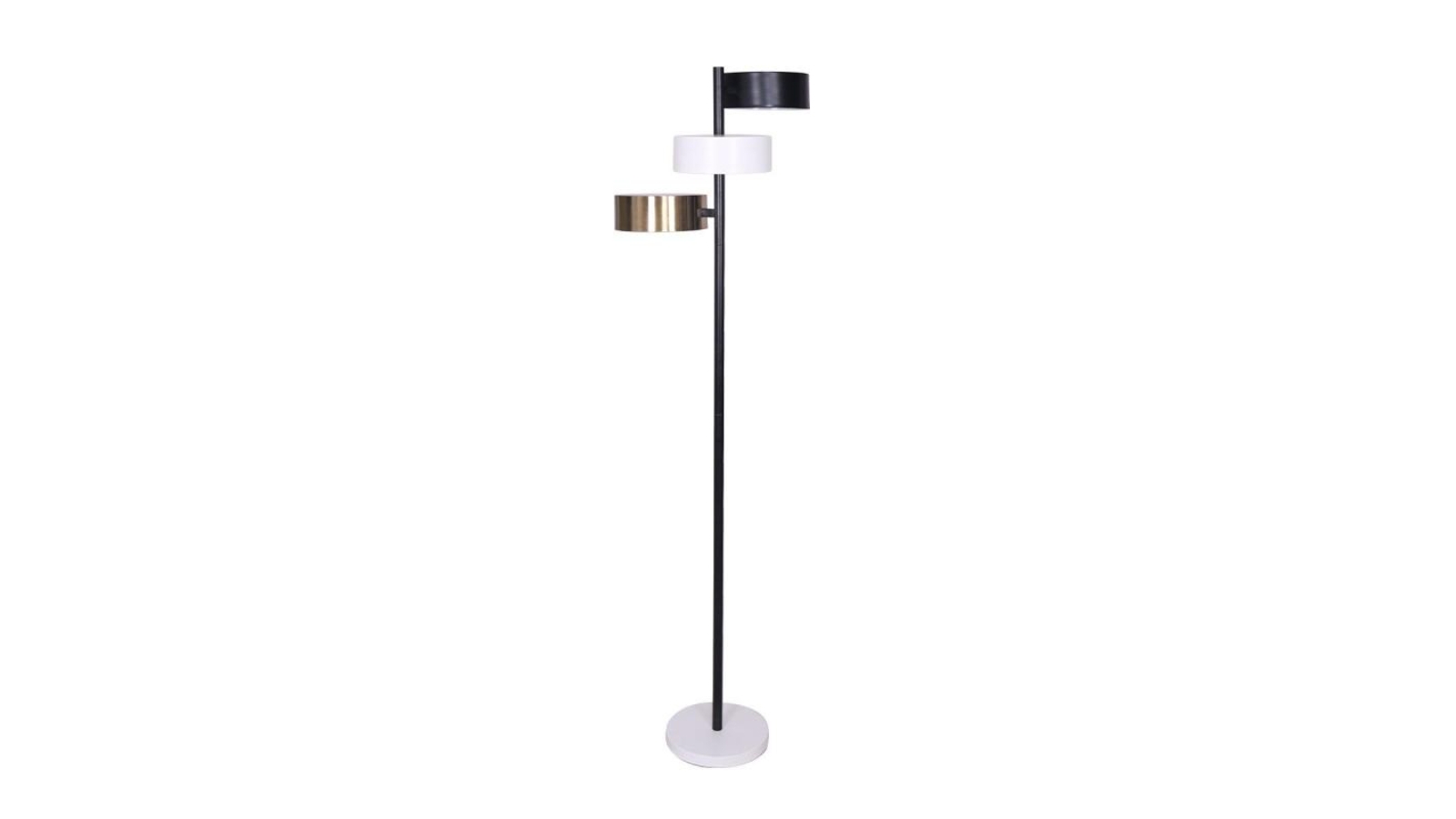 Sarantino Metal Floor Lamp 3 Swirl Shade