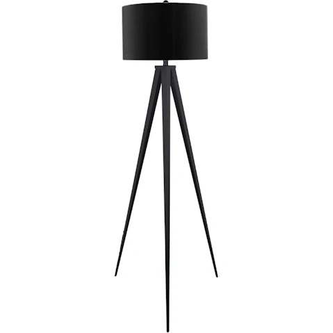Sarantino Minimalist Modern Tripod Floor Lamp - Black