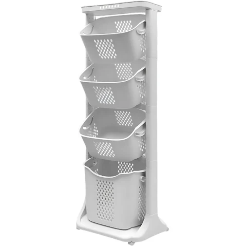 Lauft 4-Layer Laundry Basket Storage Hamper