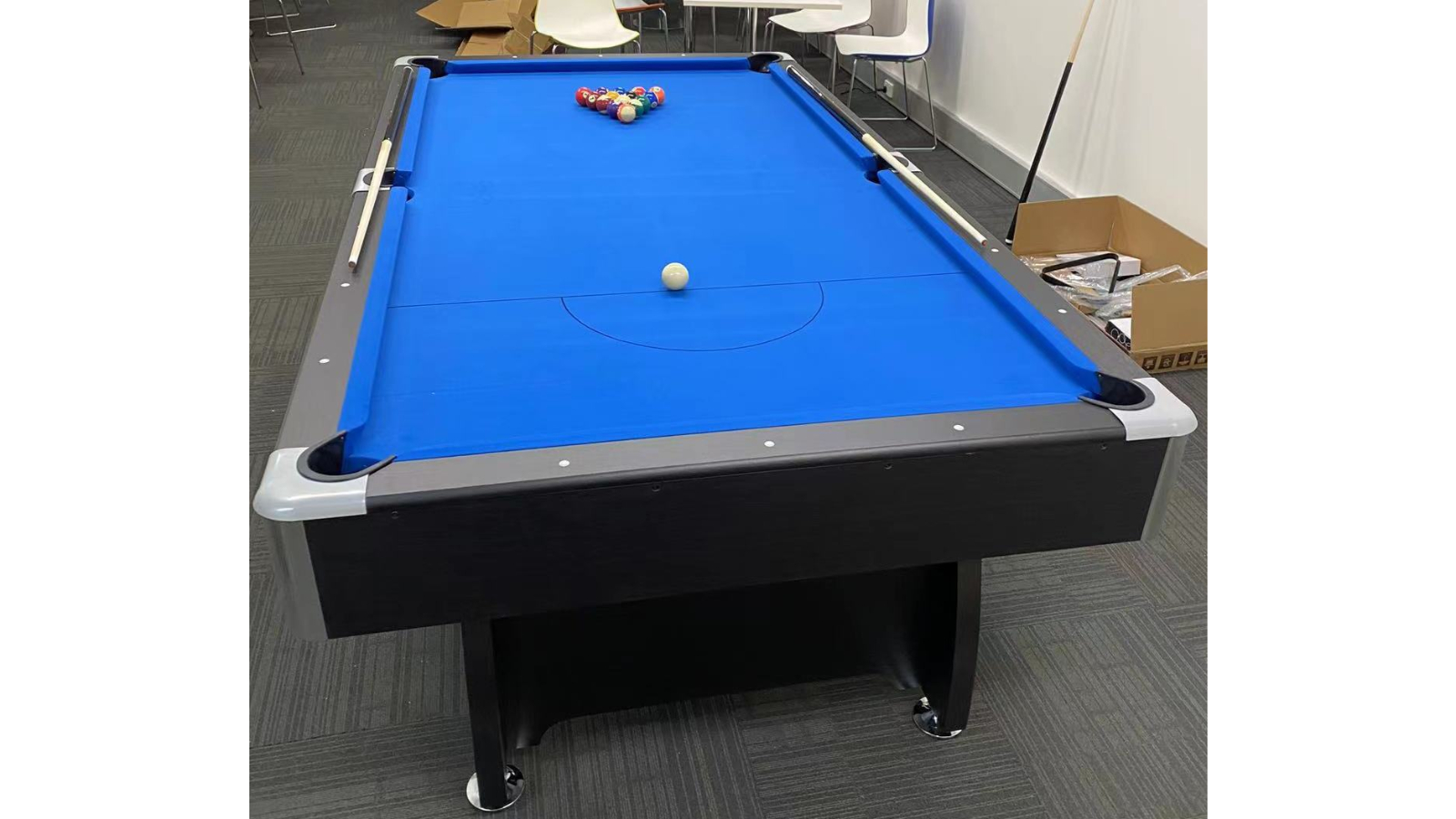Ksports Pub Size Pool Table 8FT Ball Return Snooker Billiard Table 2 ...