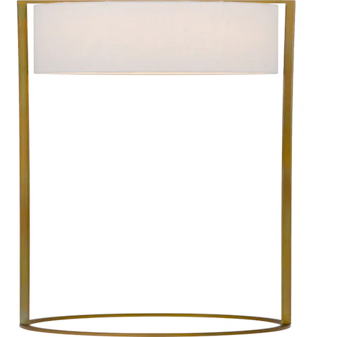 Pretty & Practical Cadiz Antique Gold Floor Lamp with Ivory Shade